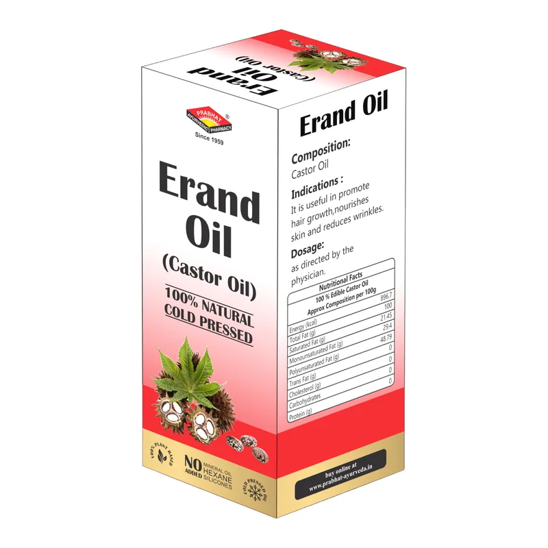 Cold-Pressed Castor (Erand) Oil pack